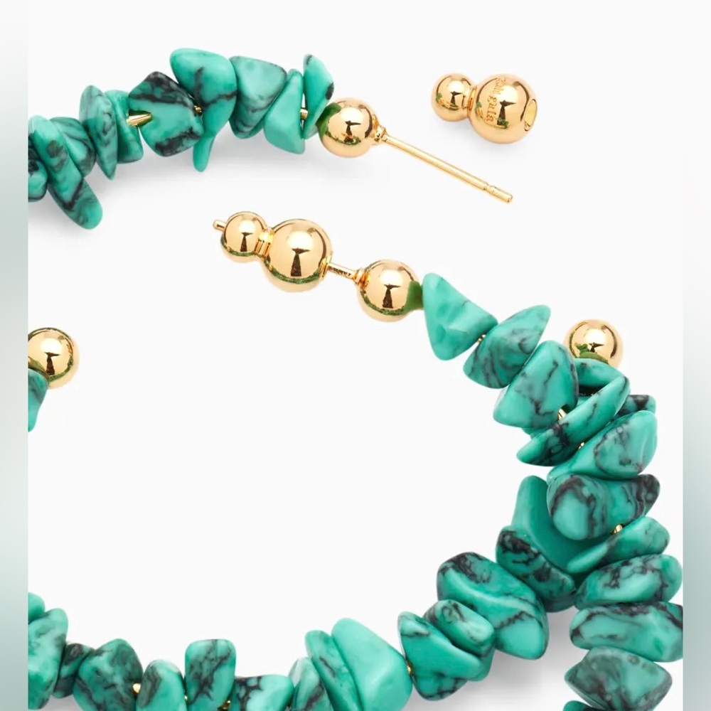 🌺🎉HP🎉🌺 NWT Cult Gaia Shirin Large Hoop Earrings - Picture 15 of 16